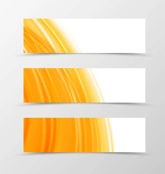 Set of header banner wave design — Stock Vector
