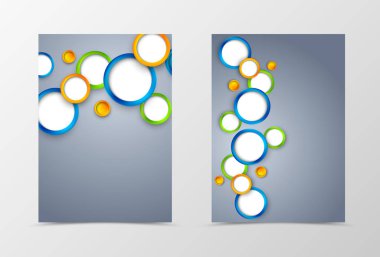 Açık ve geri geometrik el ilanı şablonu tasarım