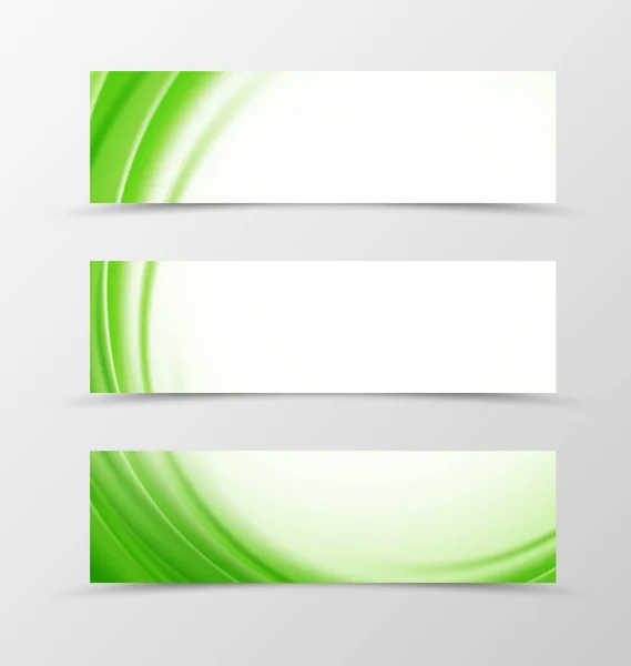 Conjunto de diseño de onda de banner de encabezado — Vector de stock