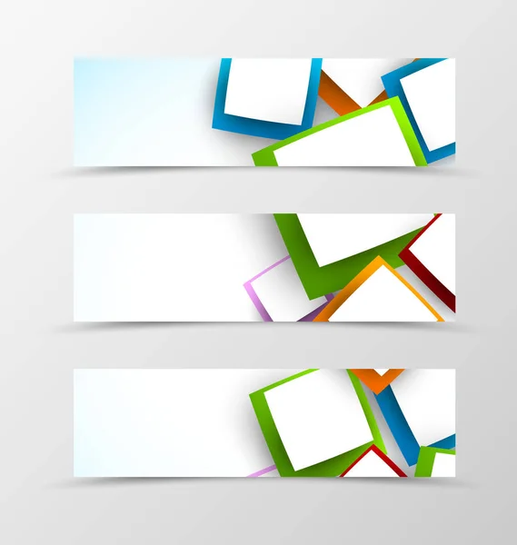 Set van de header banner dynamisch design — Stockvector