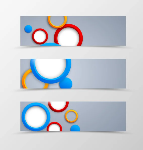 Conjunto de diseño dinámico de banner de cabecera — Archivo Imágenes Vectoriales