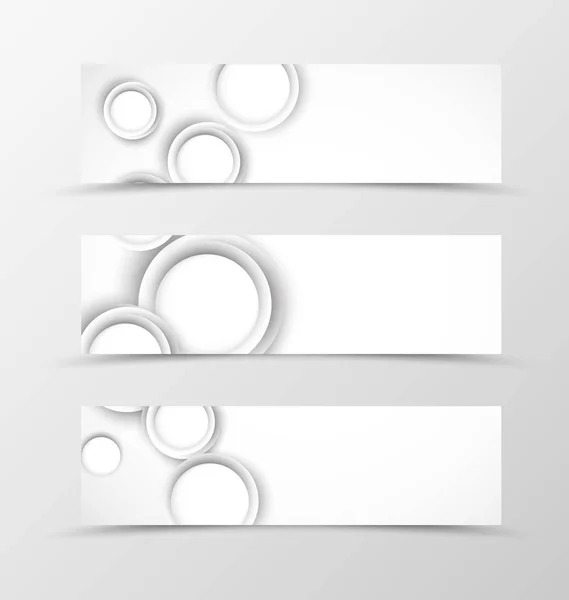 Set geometrische ontwerp van de banner van de kop — Stockvector