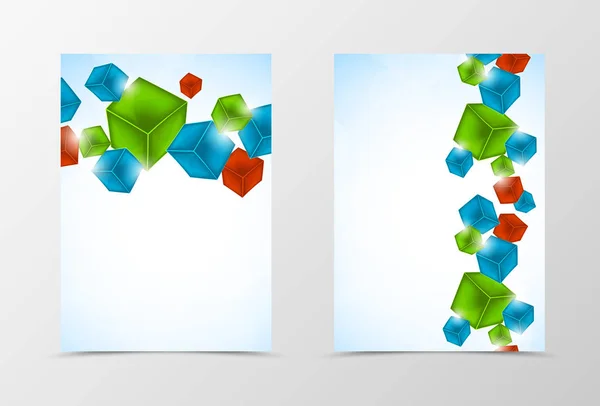 前台和回几何传单模板设计 — 图库矢量图片