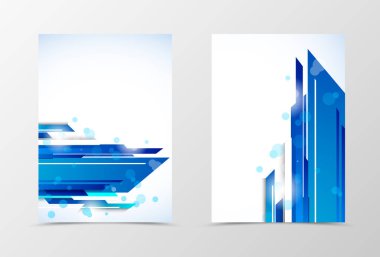 Ön ve arka teknik el ilanı şablonu tasarım