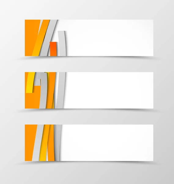 Uppsättning av header banner minimalistisk design — Stock vektor