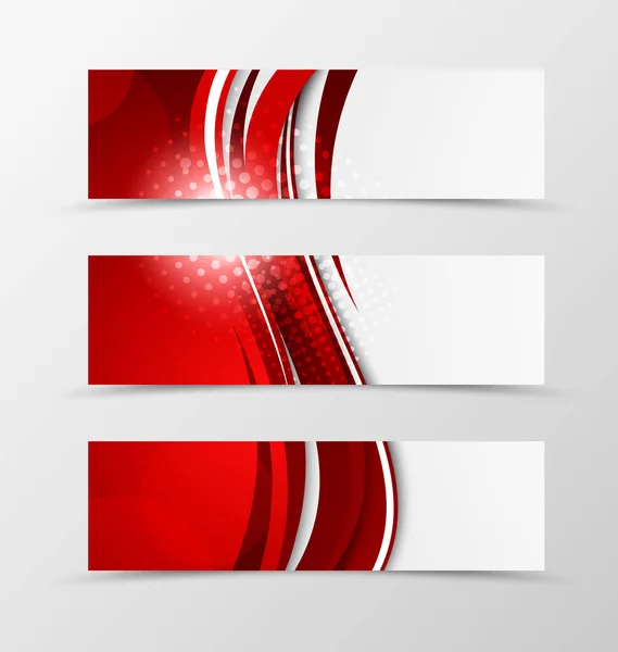 Conjunto de diseño de onda de banner de encabezado — Vector de stock