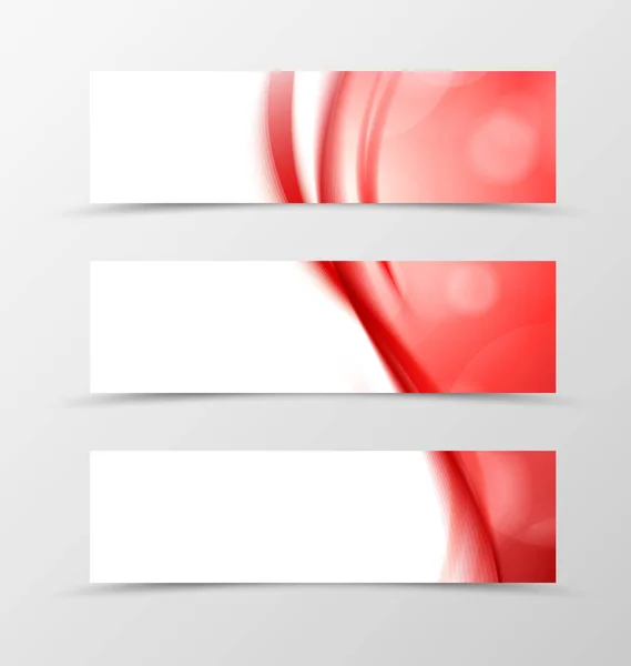 Set van golvende ontwerp van de banner van de kop — Stockvector