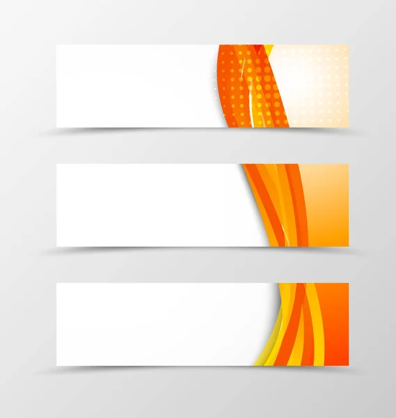 Set van Oranje banners — Stockvector