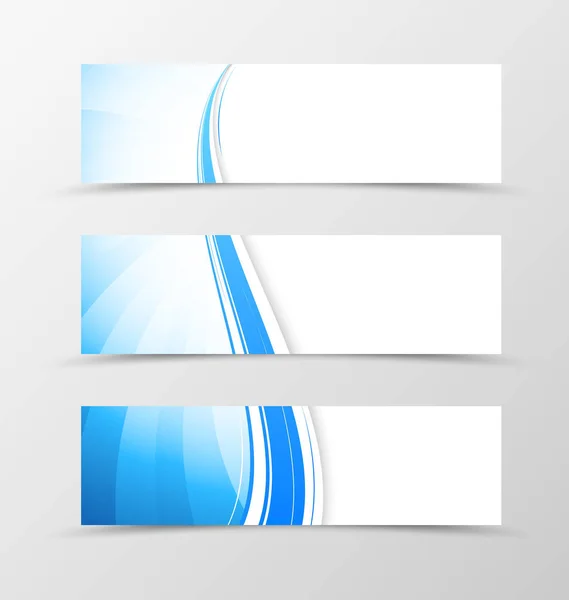 Set van de header dynamisch golvende ontwerp van de banner — Stockvector