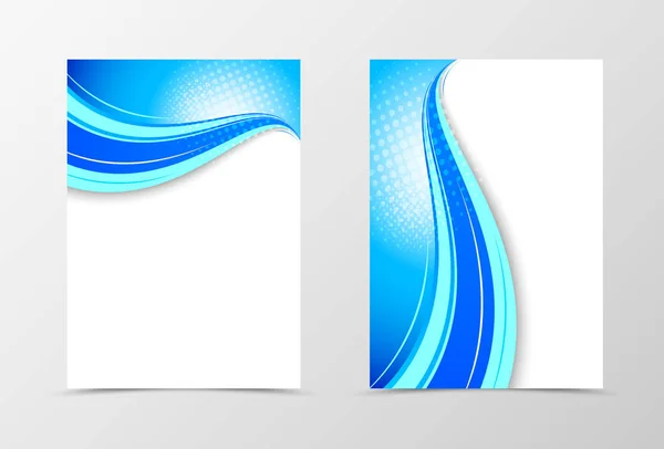 Vorne und hinten Wave Flyer Template Design — Stockvektor