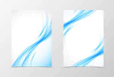 Ön ve arka dalga el ilanı şablonu tasarım