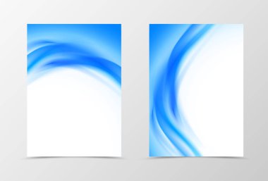 Açık ve geri dalgalı el ilanı şablonu tasarım