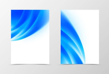 Ön ve arka dalga el ilanı şablonu tasarım