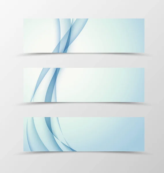 Set of header banner wave design — Stock Vector