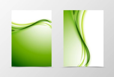 Açık ve geri dalgalı el ilanı şablonu tasarım