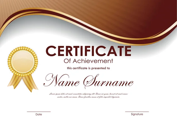 Plantilla de certificado de logro — Archivo Imágenes Vectoriales