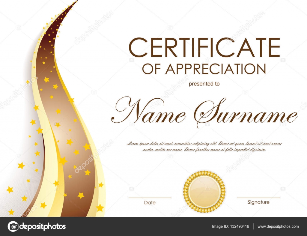 Vorlage für Wertgutscheine - Vektorgrafik: lizenzfreie Grafiken In Certificates Of Appreciation Template