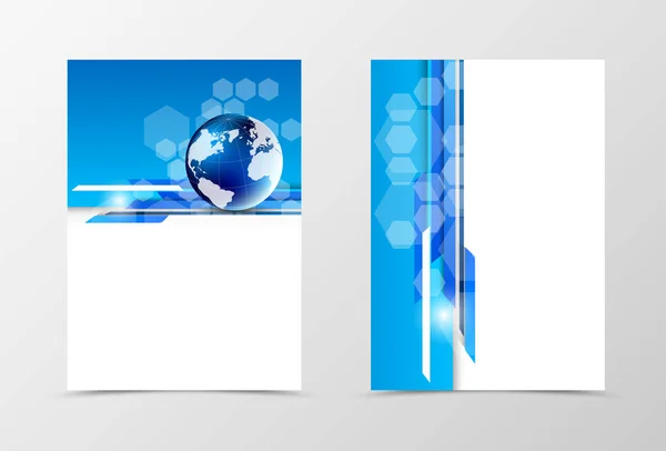 Εμπρός και πίσω ψηφιακή flyer πρότυπο σχεδιασμού — Διανυσματικό Αρχείο