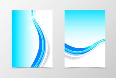 Ön ve arka dalga el ilanı şablonu tasarım