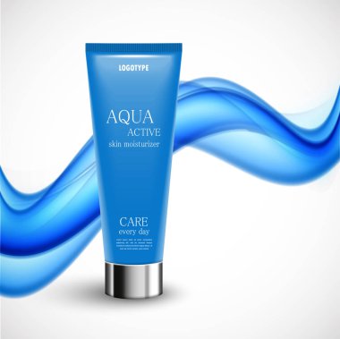 Cilt nemlendirici kozmetik tasarım şablonu