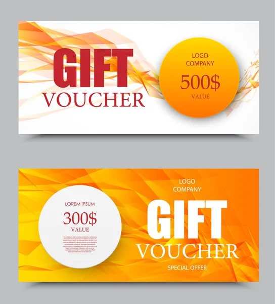 Gift company voucher template — Stock Vector