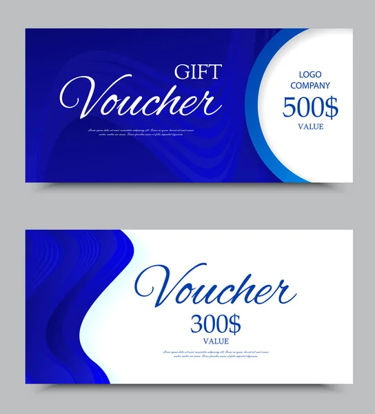 Gift company voucher template — Stock Vector