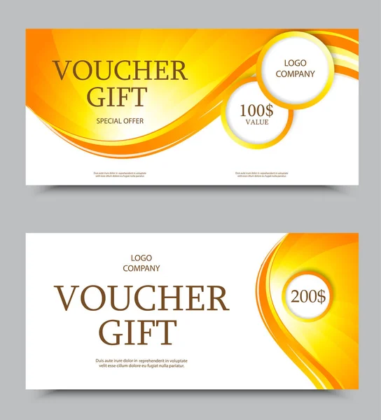 Regalo azienda modello voucher — Vettoriale Stock