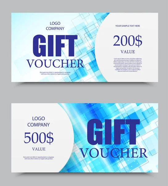 Gift company voucher template — Stock Vector