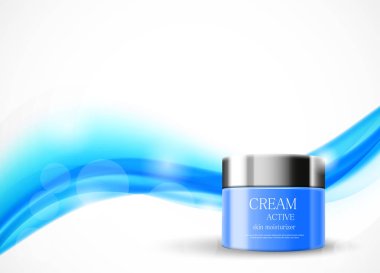 Cilt nemlendirici kozmetik tasarım şablonu