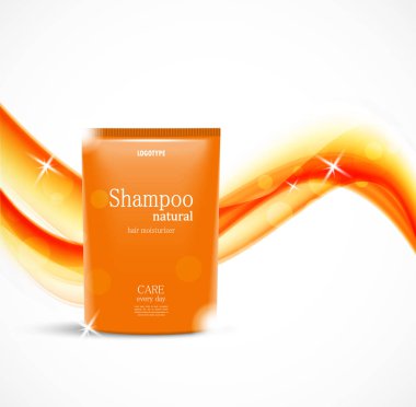 Saç nemlendirici kozmetik tasarım şablonu