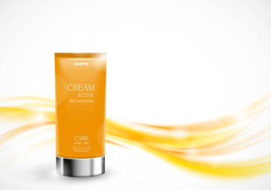 Cilt nemlendirici kozmetik tasarım şablonu