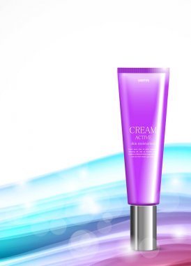 Cilt nemlendirici kozmetik hafif tasarım şablonu