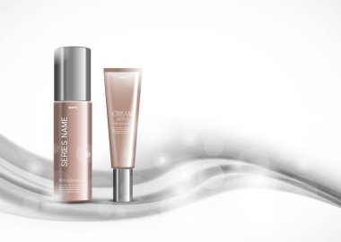 Vücut kremi kozmetik tasarım şablonu