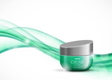 Cilt nemlendirici kozmetik tasarım şablonu