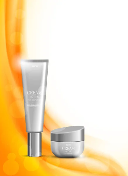 Modelo de design cosmético hidratante para pele —  Vetores de Stock