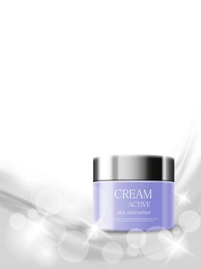 Cilt nemlendirici kozmetik reklamları şablonu