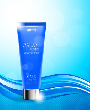 Cilt nemlendirici kozmetik reklamları şablonu