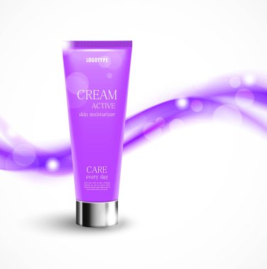 Cilt nemlendirici kozmetik reklamları şablonu