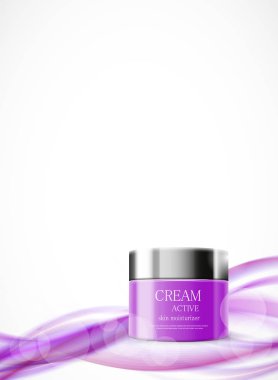 Cilt nemlendirici kozmetik tasarım şablonu