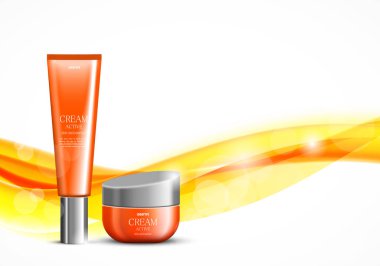 Cilt nemlendirici kozmetik tasarım şablonu