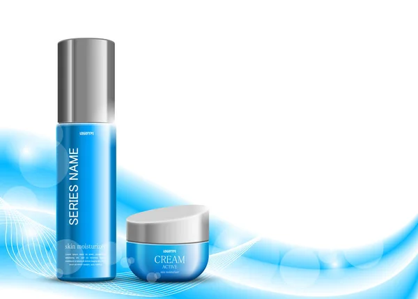 Modelo de design cosmético hidratante para pele —  Vetores de Stock