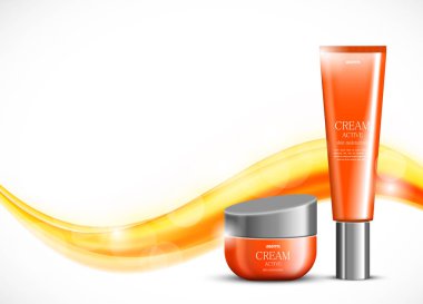 Cilt nemlendirici kozmetik reklamları şablonu