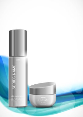 Cilt nemlendirici kozmetik reklamları şablonu