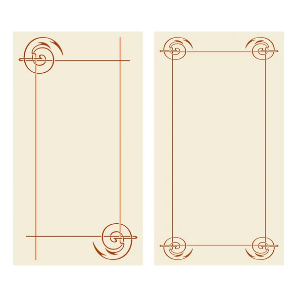 Tarjetas de invitación art deco vectorial . — Vector de stock