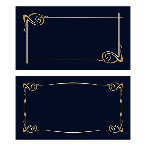 Vector art nouveau cartões de convite . — Vetor de Stock