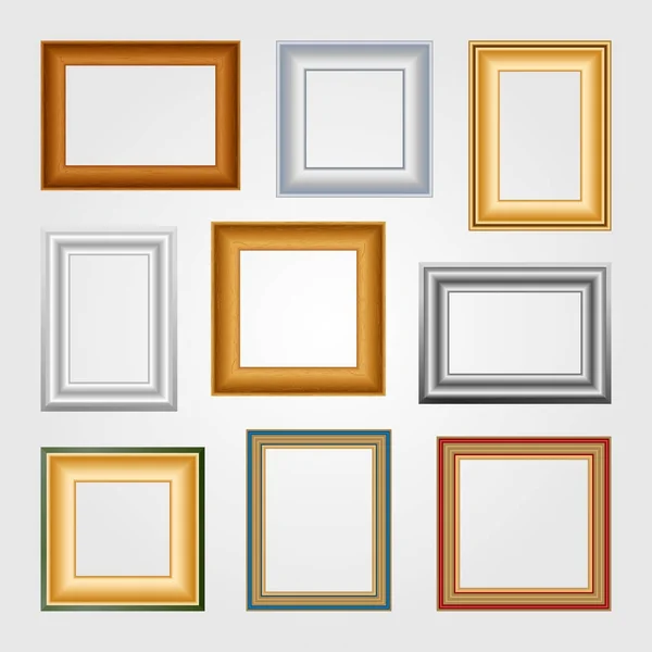 Vector set of picture frames. — Stock Vector