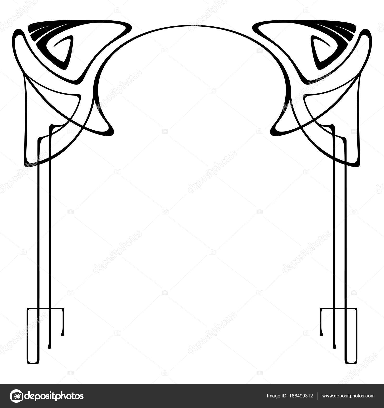 vector art nouveau frame