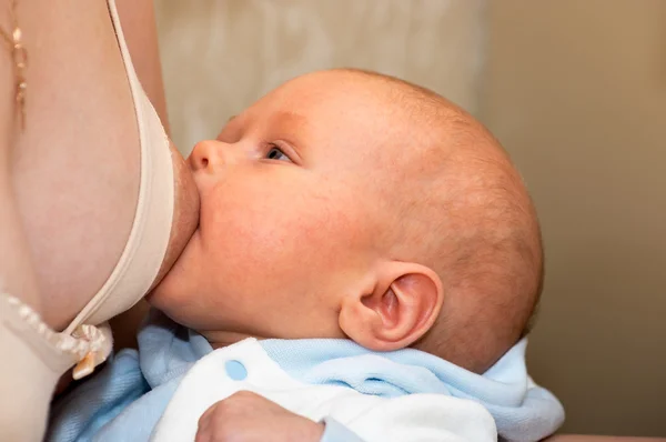 Feeding infant boy — Stock Photo, Image