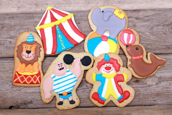 Cookies circus kunstenaar Rechtenvrije Stockafbeeldingen