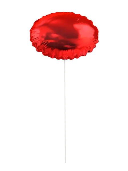 Κόκκινο μπαλόνι σε ένα πλαστικό ραβδί — Φωτογραφία Αρχείου